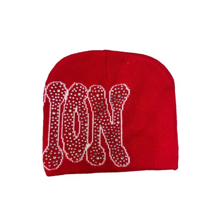 Mixed Emotion Red ‘Rhinestone’ Beanie