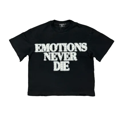 Mixe Demotion End Rhinestone Tee Black
