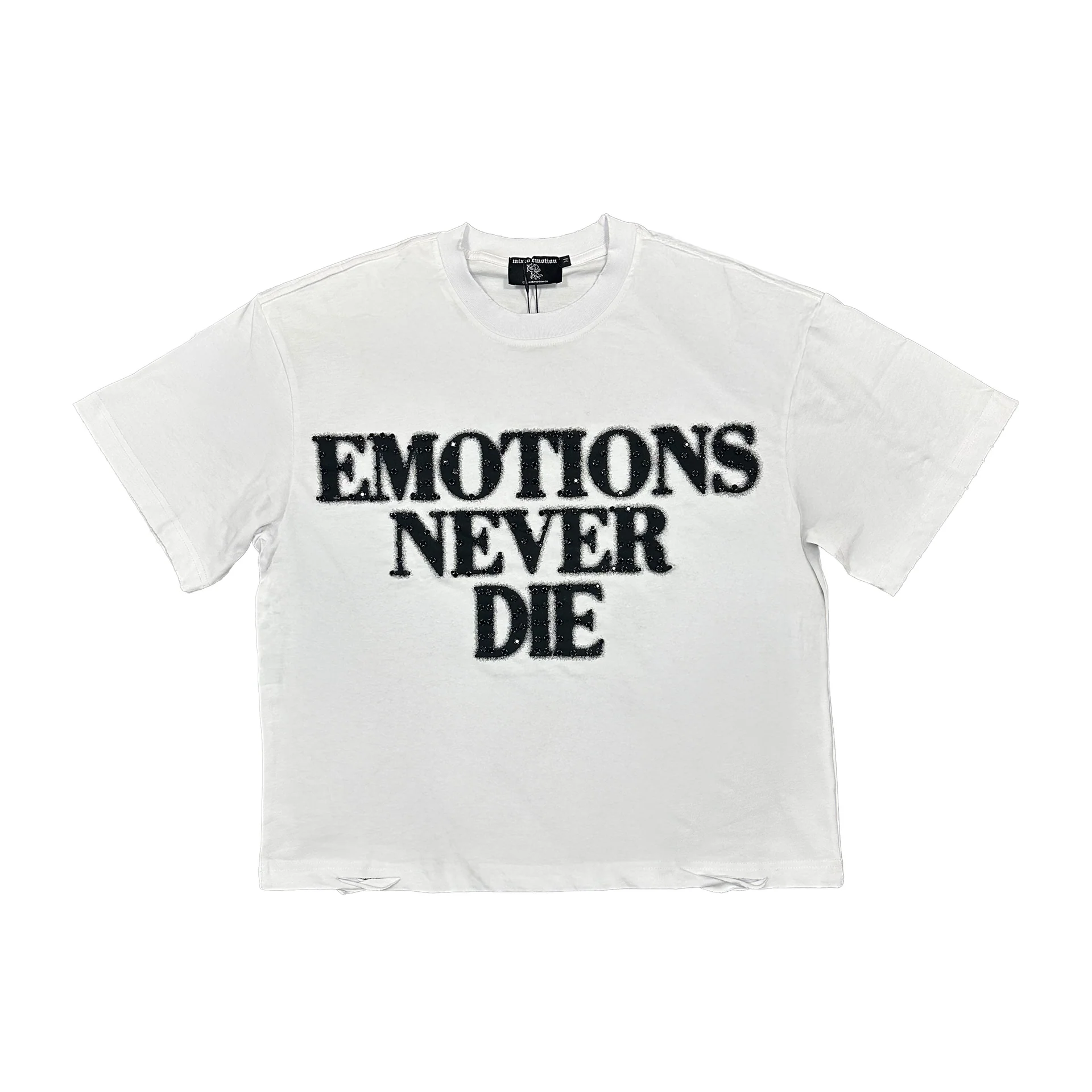 Mixe Demotion White End Rhinestone Tee Mixe Demotion White End Rhinestone Tee