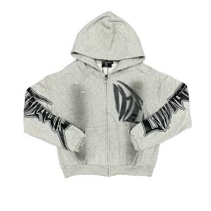 Mixed Emotion Grey Faded Hoodie