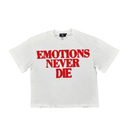 Mixed Emotional Red ‘End’ Rhinestone Tee