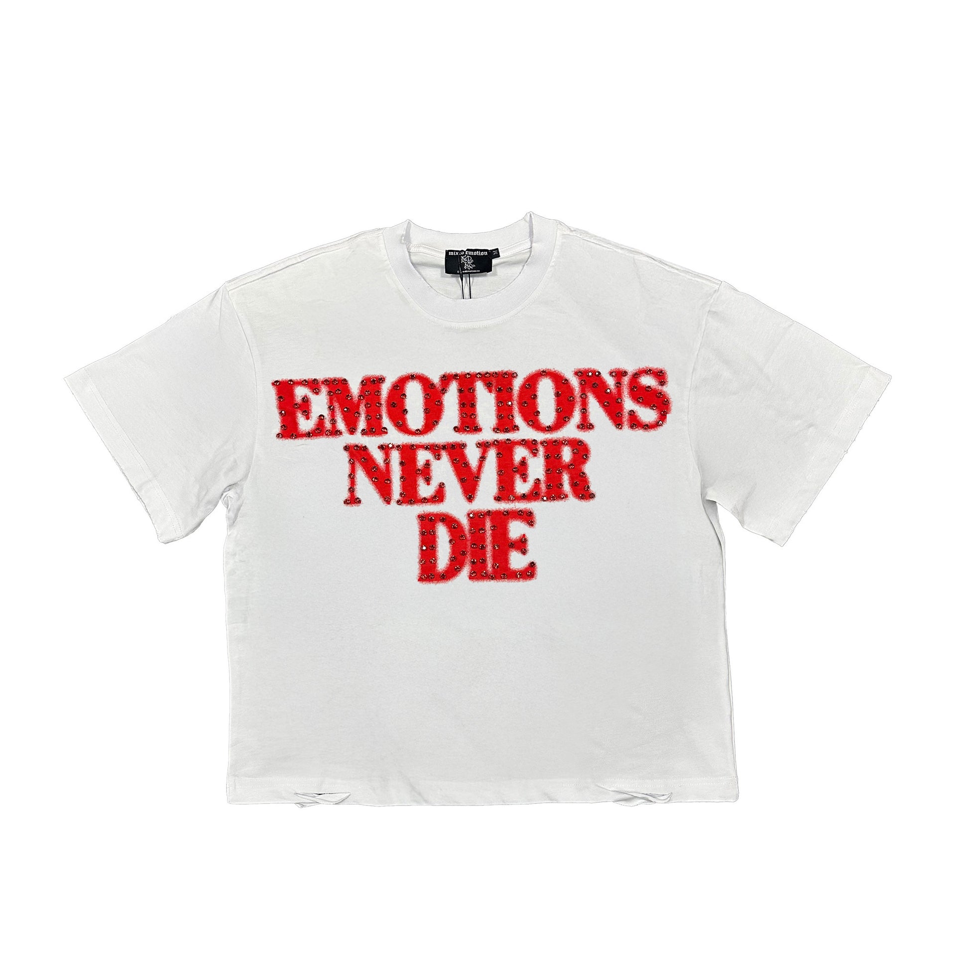 Mixed Emotional Red ‘End’ Rhinestone Tee Mixed Emotional Red ‘End’ Rhinestone Tee