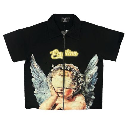 Mixed Emotional Brand Angel Zipper Shirt