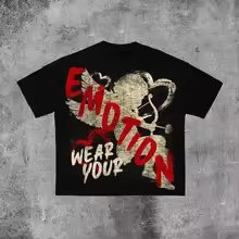 Mixed Emotional Brand Y2K Black Shirt