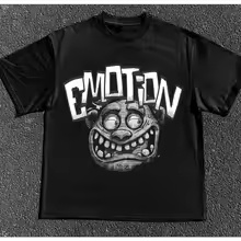 Mixed Emotional Y2K Casual Black Shirt