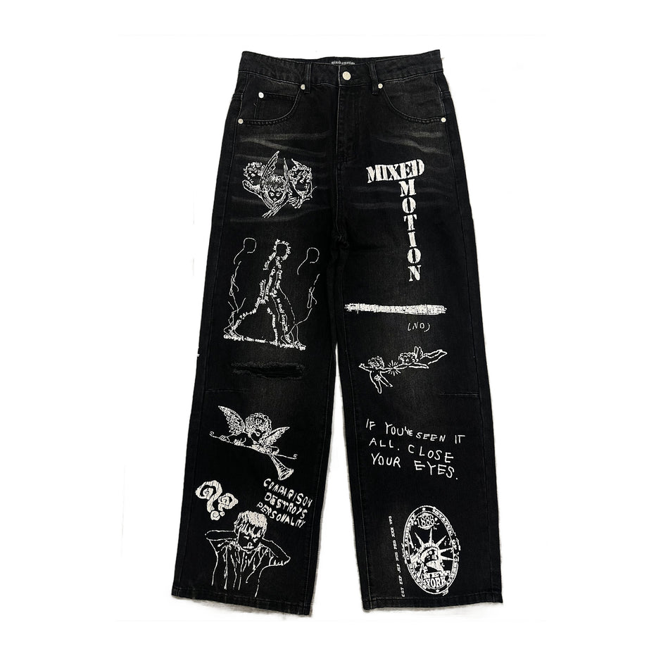 Mixed Emotions Black Canvas Denim Mixed Emotions Black Canvas Denim
