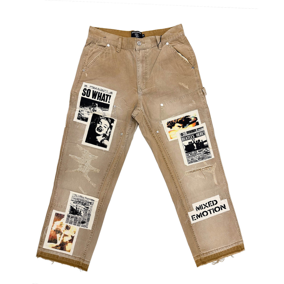 Mixed Emotions Newspaper Carpenter Pants Mixed Emotions Newspaper Carpenter Pants