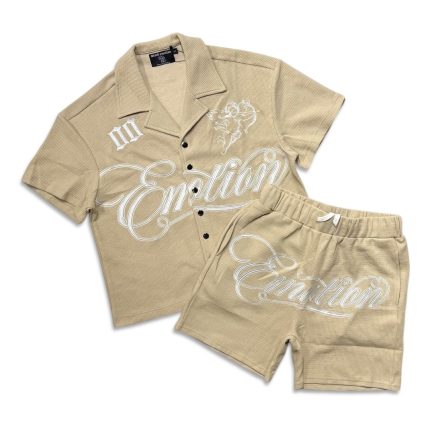 Mixed Emotions “Signature” Cream Short Set